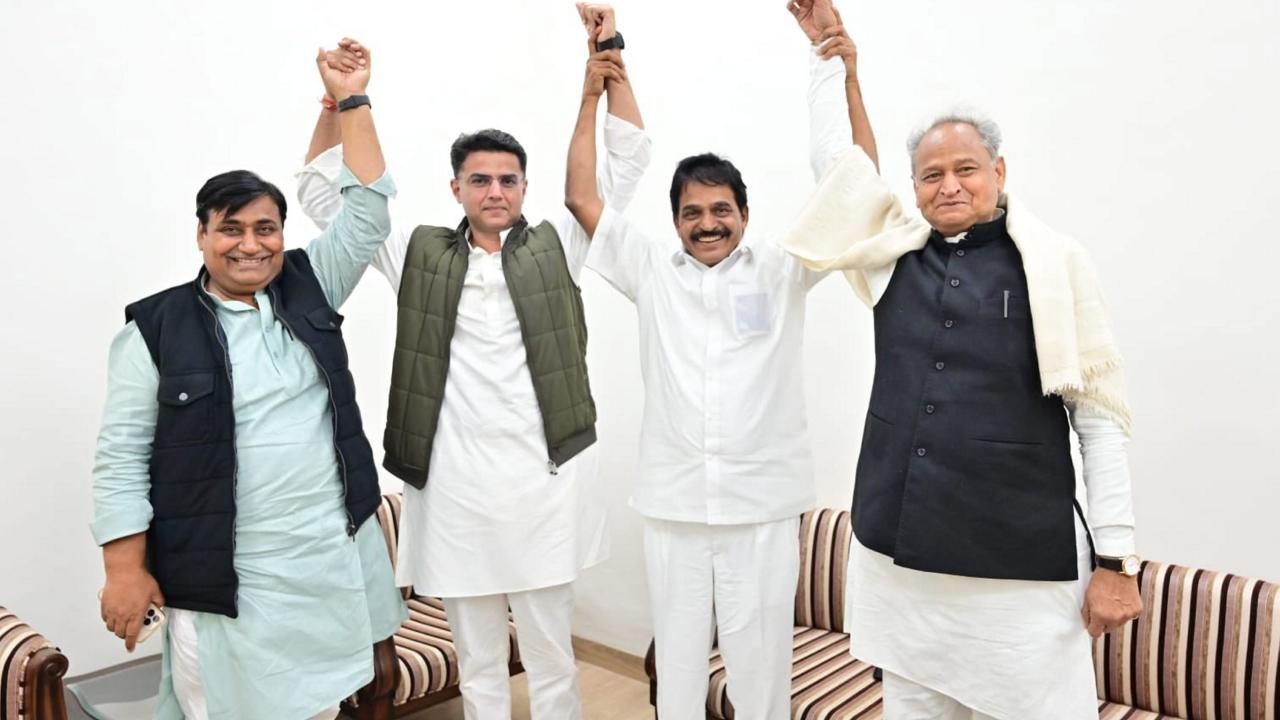 Ashok Gehlot, Sachin Pilot put up show of unity ahead of Rahul Gandhi's yatra in Rajasthan