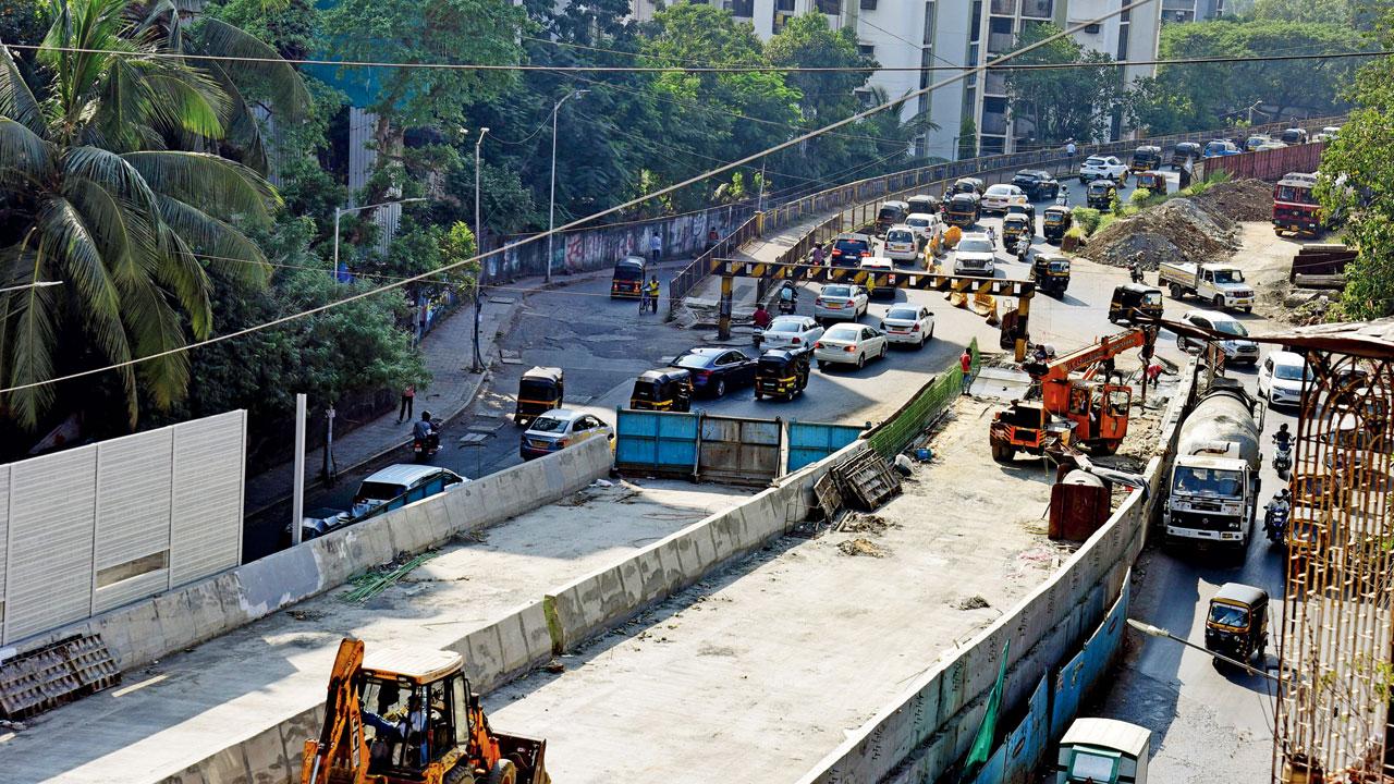 The now useless approaches to the Gokhale Road bridge. Pic/Nimesh Dave