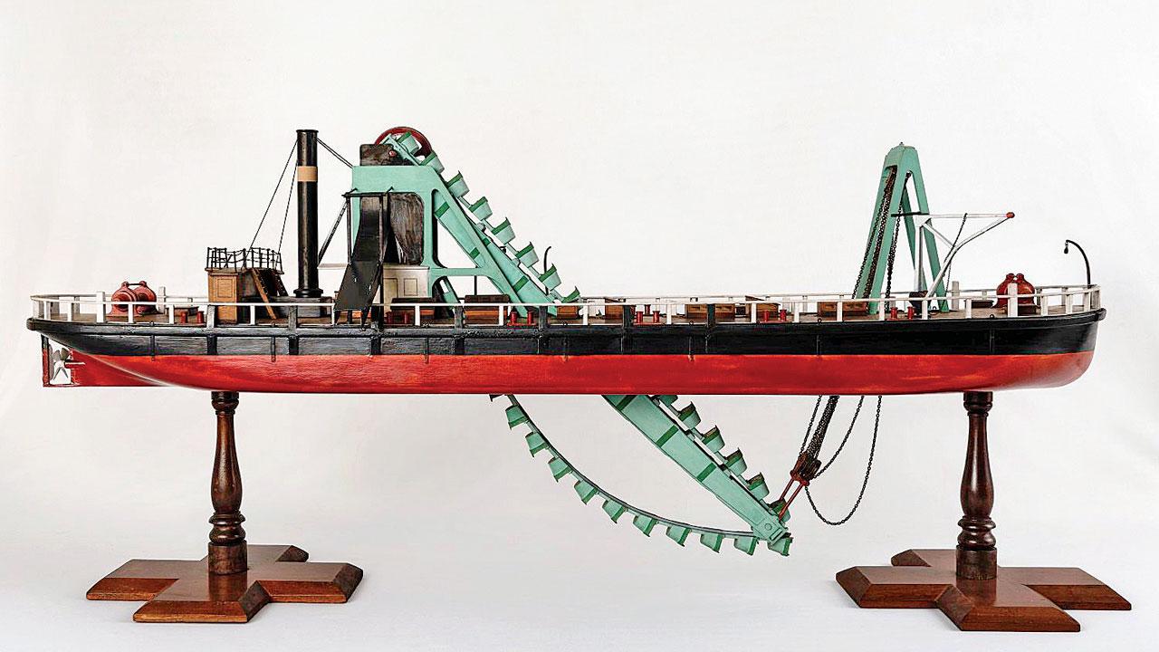 A model of dredger Kuphus presented by the Bombay Port Trust. Pics Courtesy/DR BDL MUSEUM
