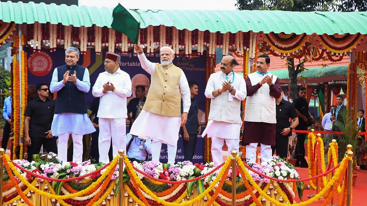 PM Modi flags off south India's first Vande Bharat Express in Bengaluru