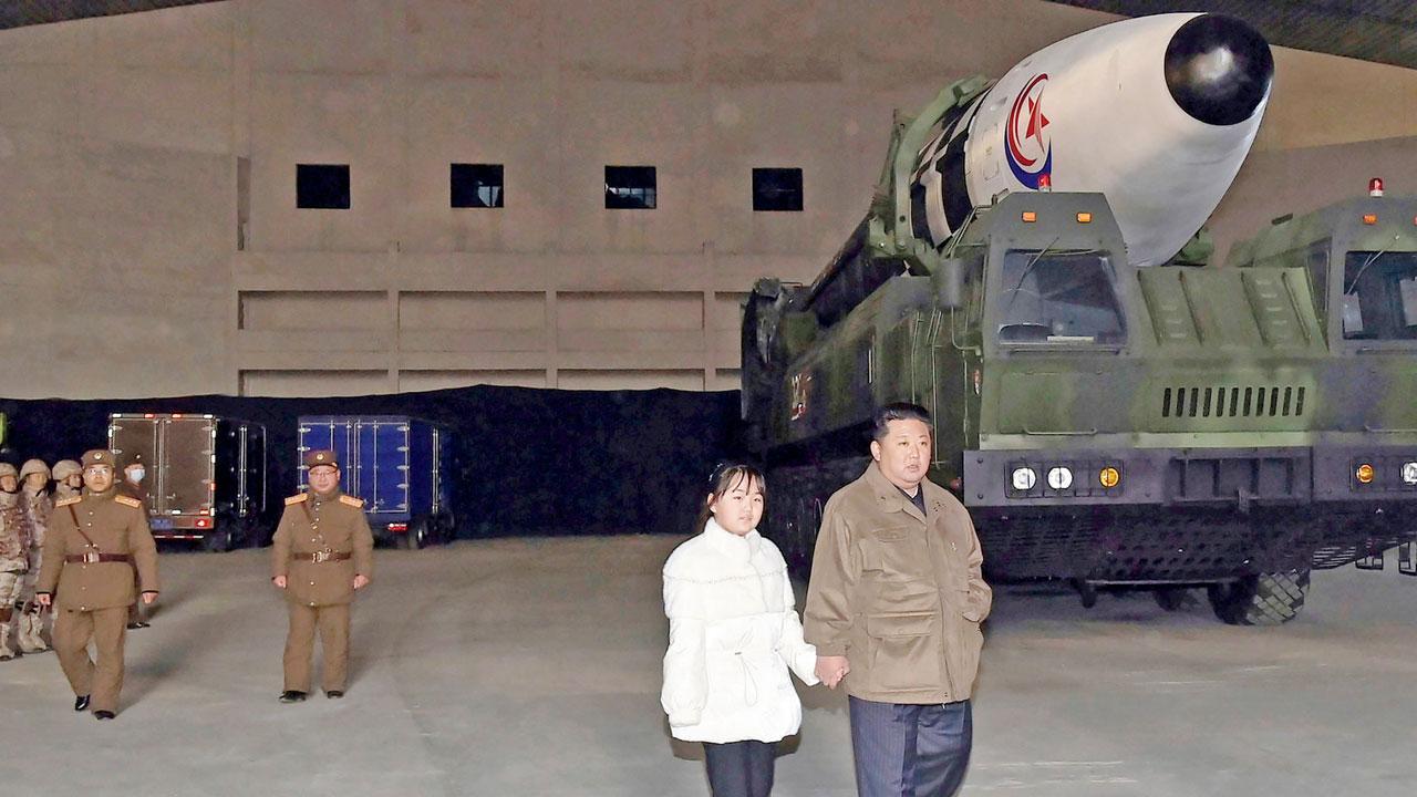 North Korea oversees missile test