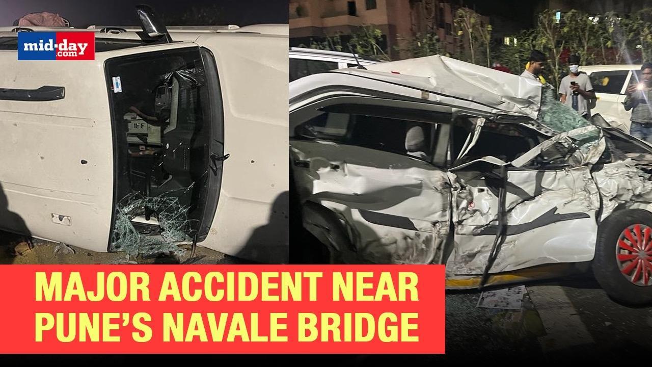Truck Hits 45 Vehicles Near Pune’s Navale Bridge Area, Multiple Injured