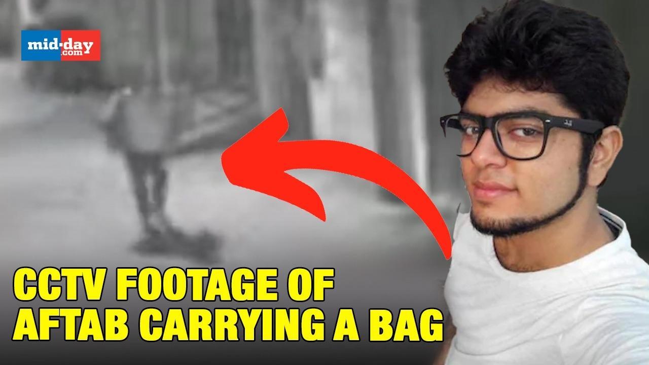 Watch: CCTV Footage Of Aftab Carrying A Bag, Heading Towards Forest