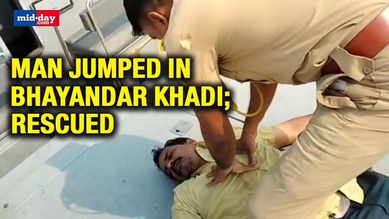 Man jumped In Bhayandar Khadi; Rescued