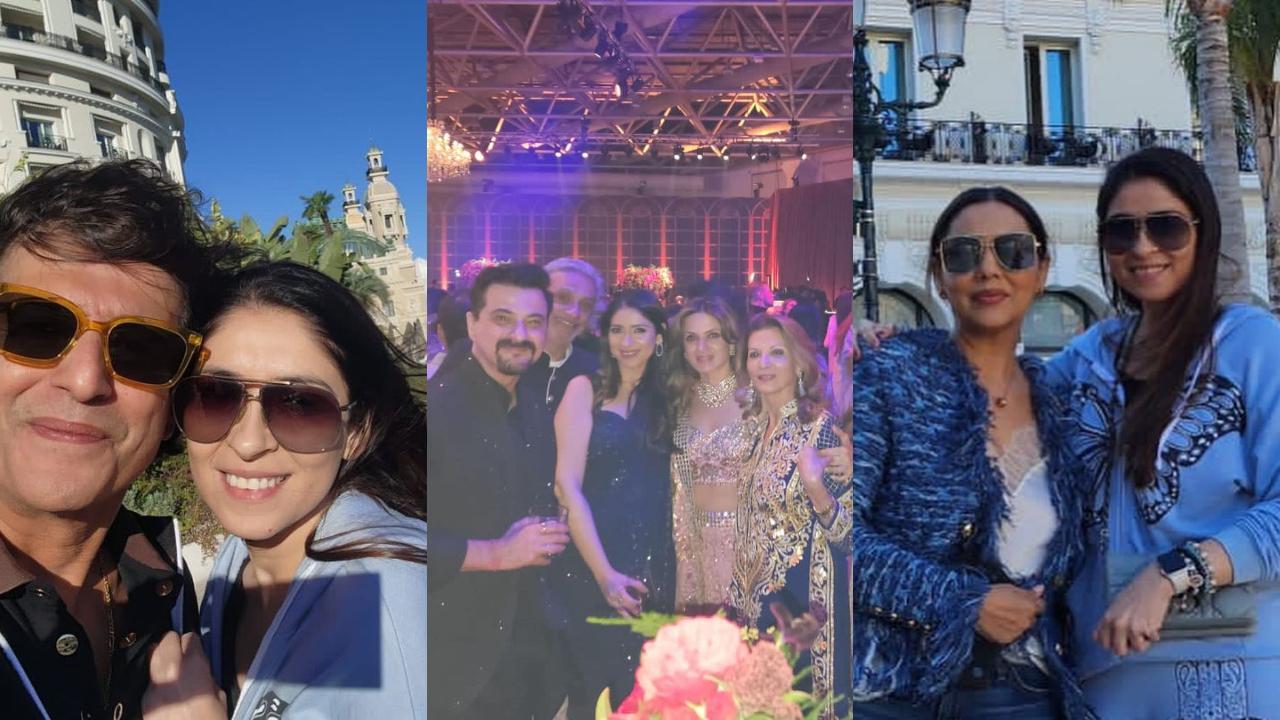 Monaco Diaries: Bhavana Pandey poses with Chunky Pandey, Karan Johar, Gauri Khan