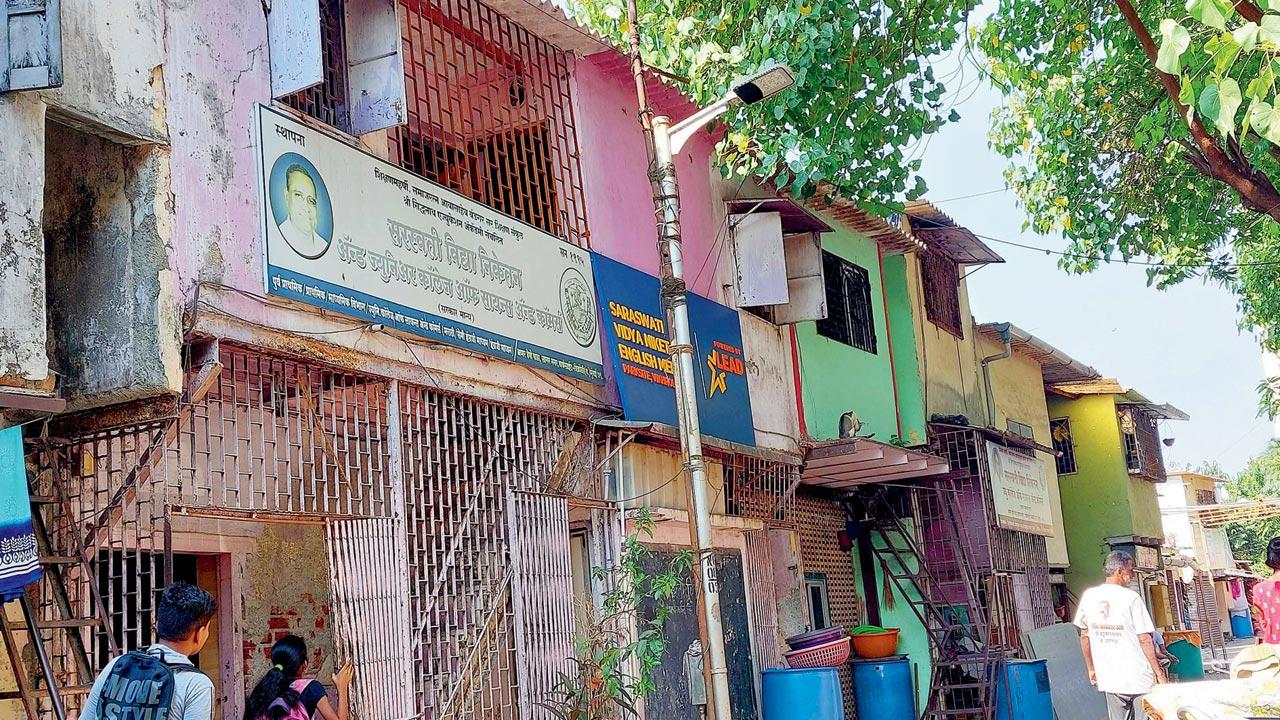 Saraswati Vidya Niketan is in the midst of houses. Pic/Rajesh Gupta