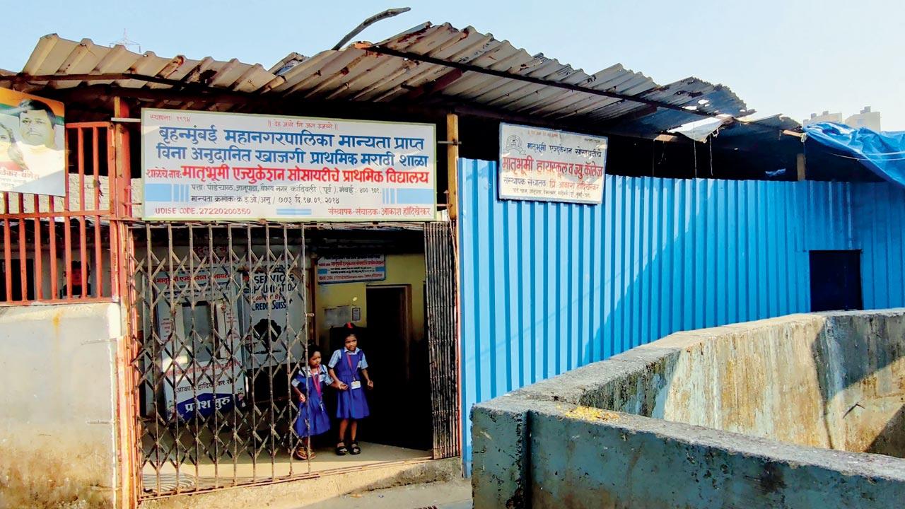 This junior college has just one classroom. Pic/Nimesh Dave