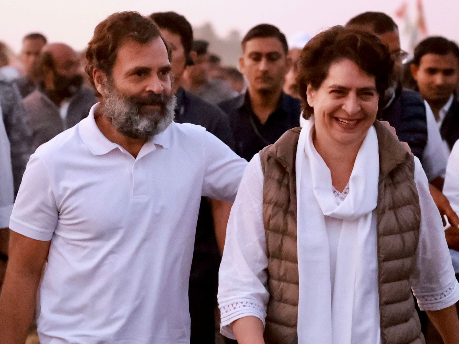 On the second day of the yatra's Madhya Pradesh leg, Rahul Gandhi started the foot march from Borgaon in Khandwa district. (Pic/Pallav Paliwal)