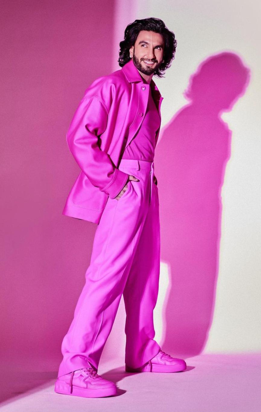 Pic: Ranveer Singh rocks a pink suit in latest shoot