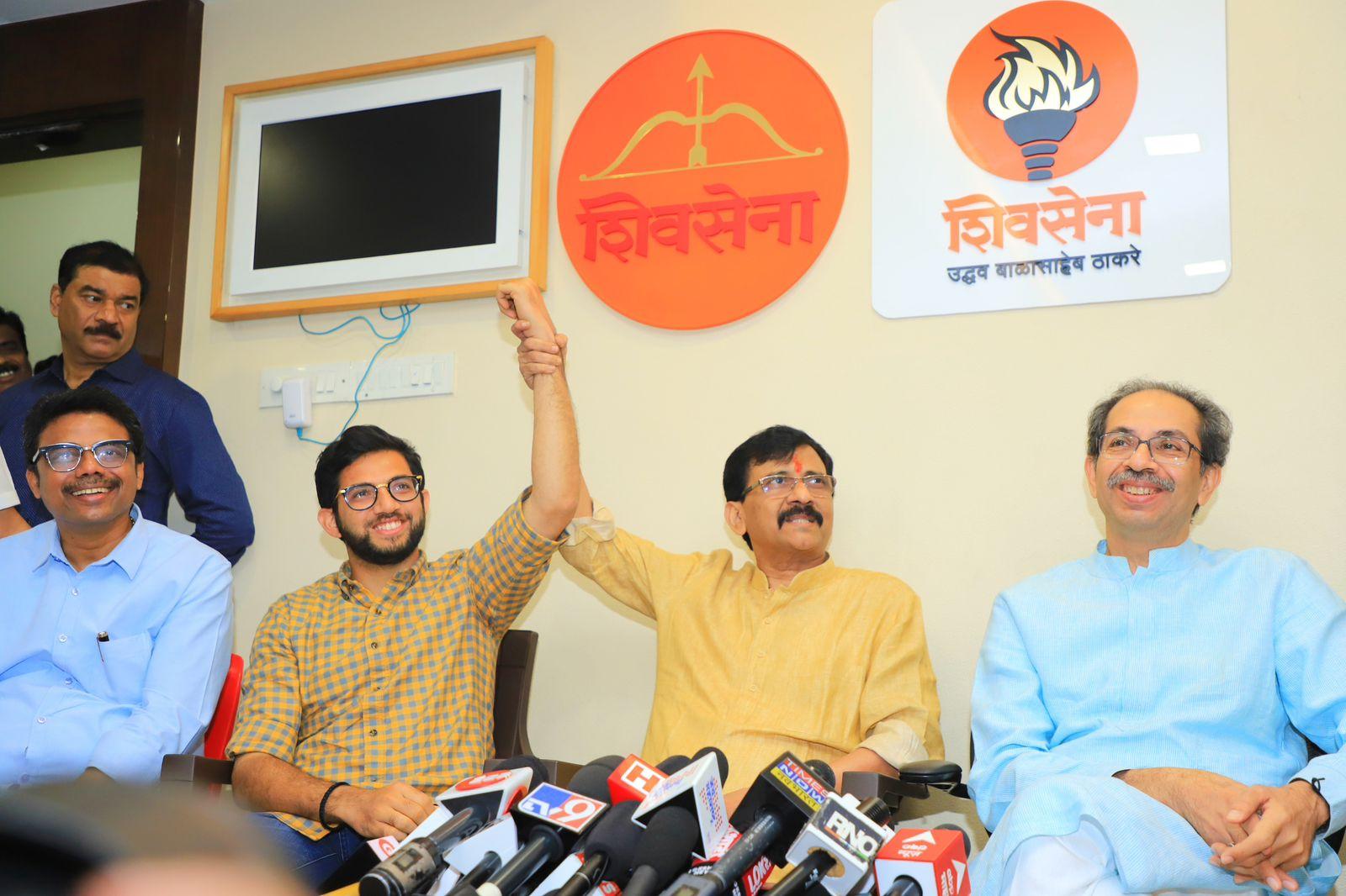 Uddhav Thackeray's son and former Maharashtra minister Aaditya Thackeray greeted Raut outside the Thackerays' private residence 'Matoshree' in suburban Bandra