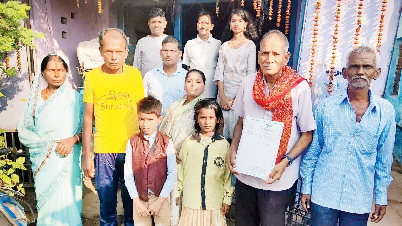Sanjay Kumar (in yellow T-shirt) with his family at his Patna residence