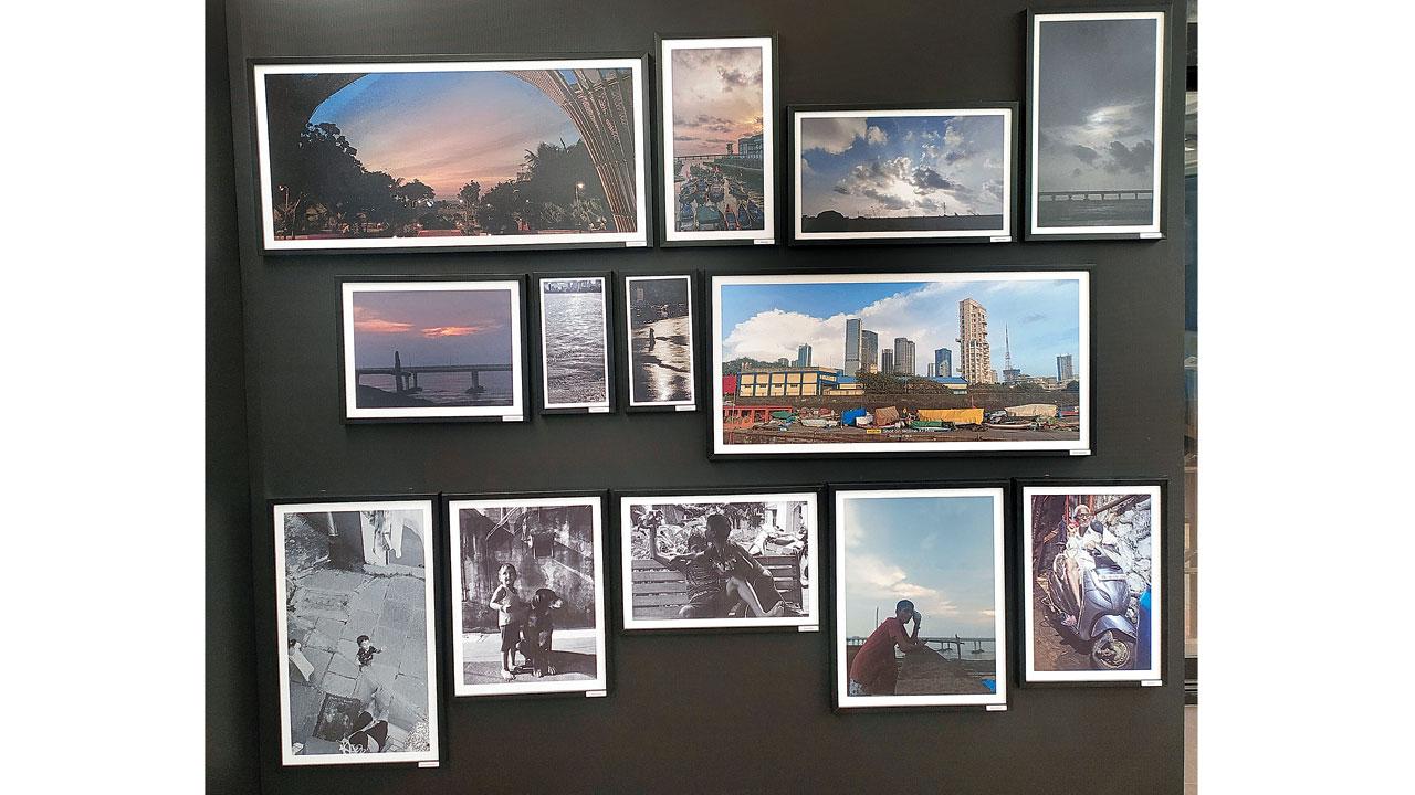 Photographs and paintings by Worli Koliwada youth. Pics/Sukanya Datta