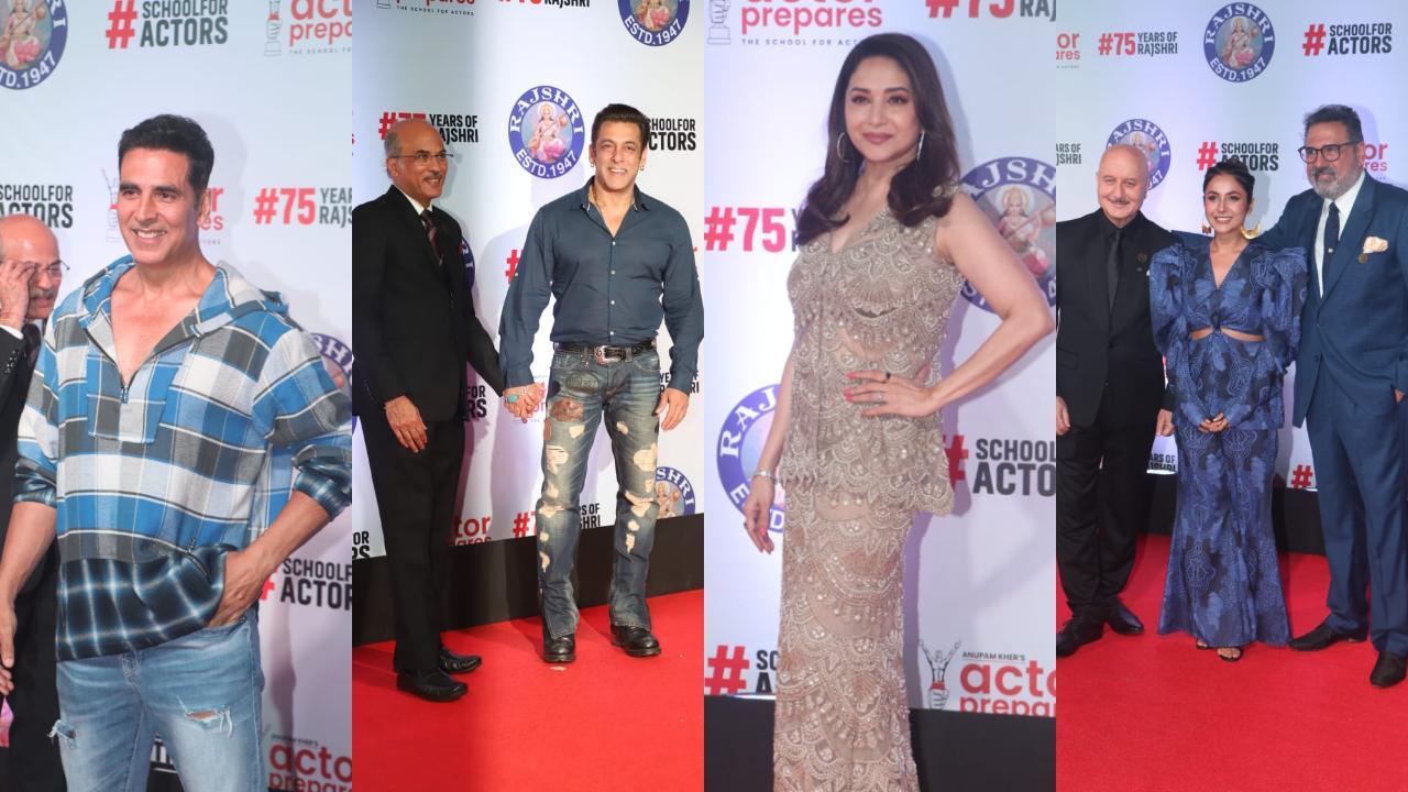 Akshay Kumar, Salman Khan, Madhuri Dixit, and others at 'Uunchai' premiere