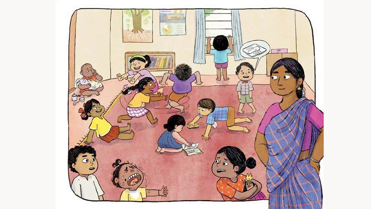 A page from Ikru’s First Day of School by Sunaina Coelho