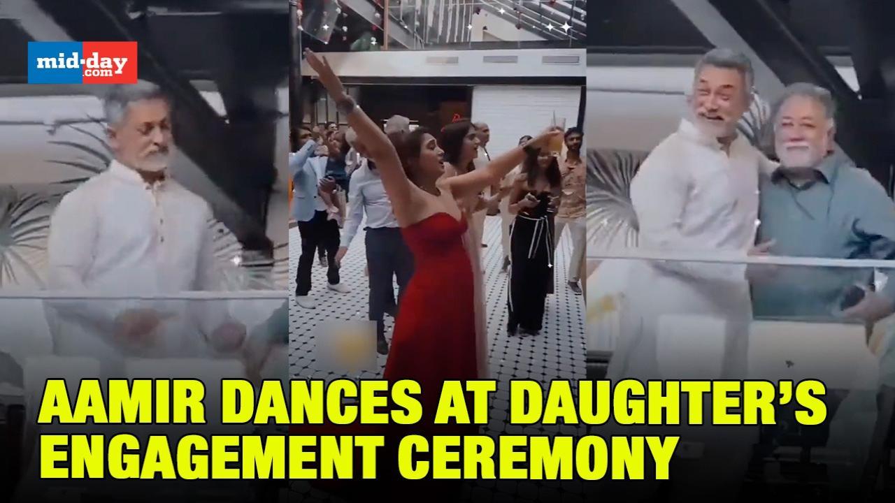 Watch Aamir Dance On ‘Papa Kehte Hai’ At Daughter Ira’s Engagement Ceremony