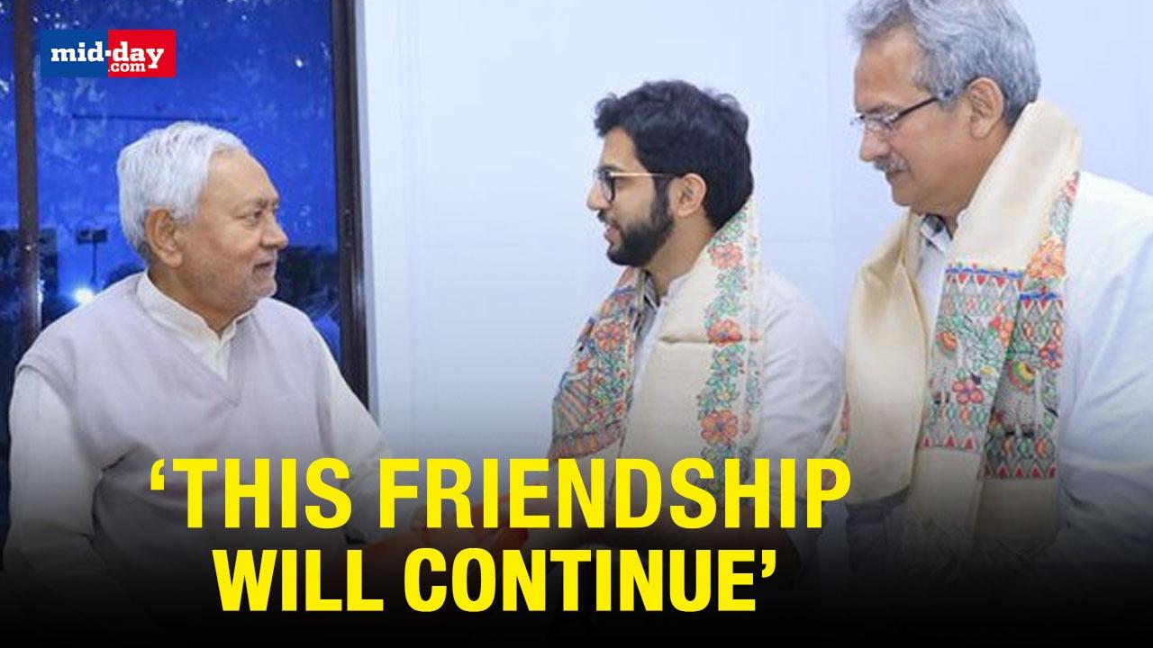Aditya Thackeray Meets Bihar CM Nitish Kumar, Dy CM Tejaswi Yadav In Patna