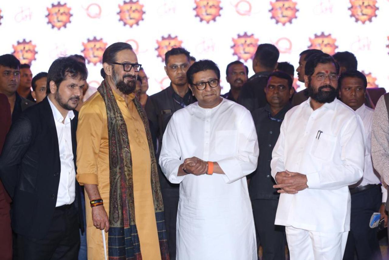 'Vedat Marathe Veer Daudale Saat' team had an exceptional mahurat shot event in Mumbai, the event was also attended by various dignitaries including Chief Minister Eknath Shinde and MNS Chief Raj Thackeray