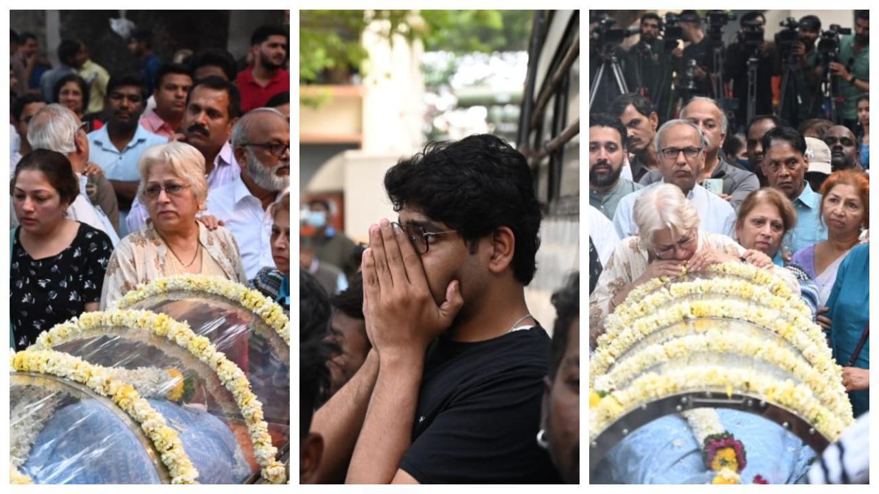 In Pics: People and relatives pay tributes to veteran actor ...