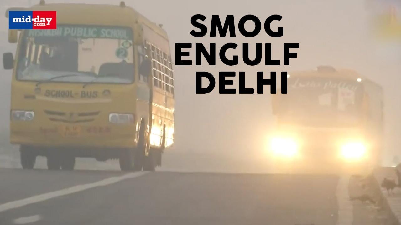 Delhi Wakes Up To Thick Smog AQI 396