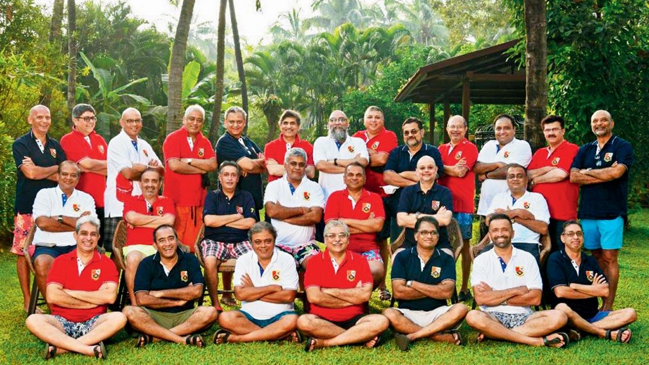 The batch of 1981 with Rajdeep Sardesai (fourth from right, last row) and Atul Kasbekar (second from left, first row)