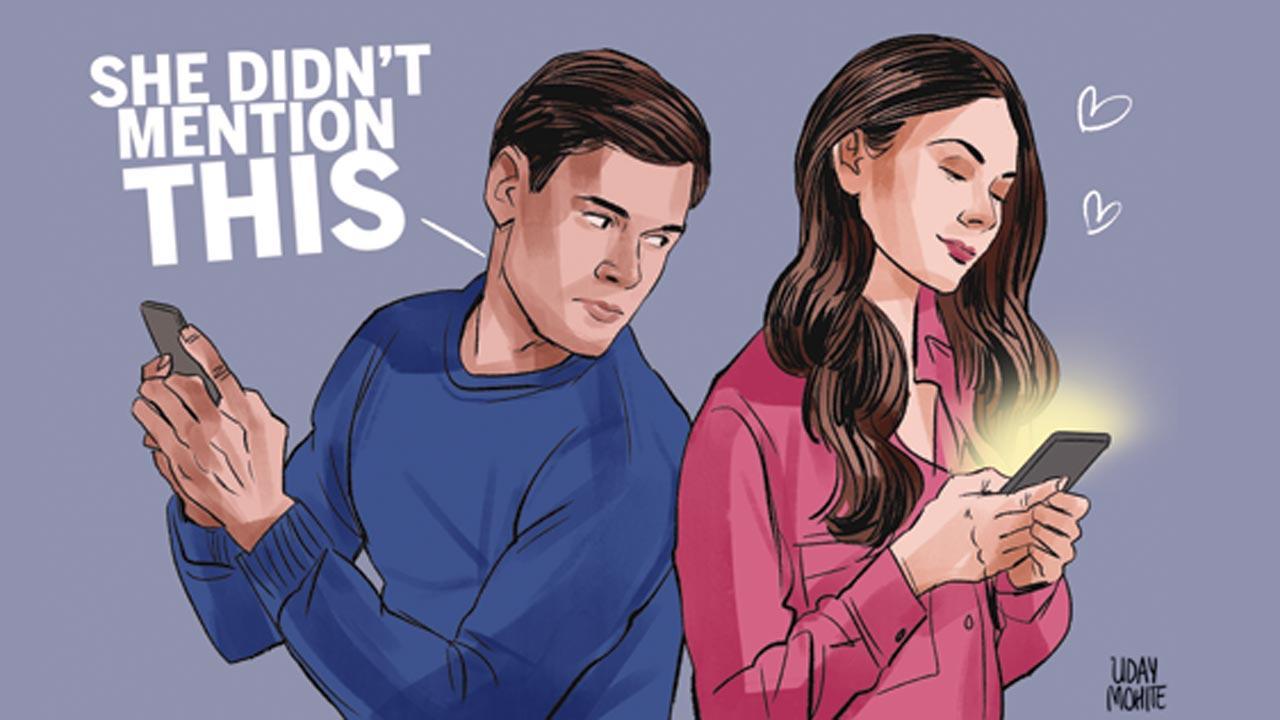 She still chats with her ex...