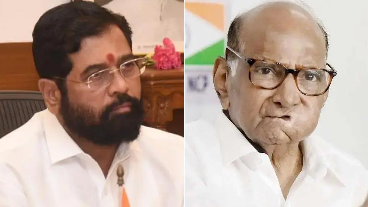 Maharashtra CM Eknath Shinde calls on Sharad Pawar in hospital