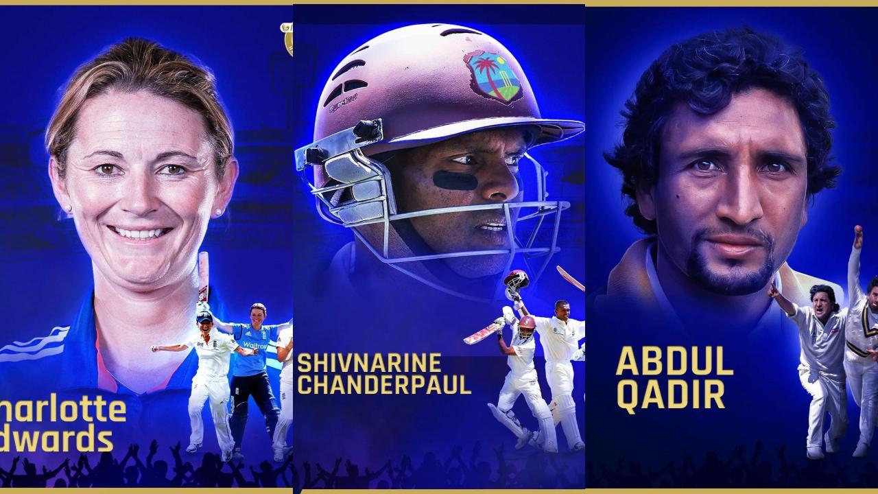 Abdul Qadir, Shivnarine Chanderpaul, Charlotte Edwards in ICC Hall of Fame