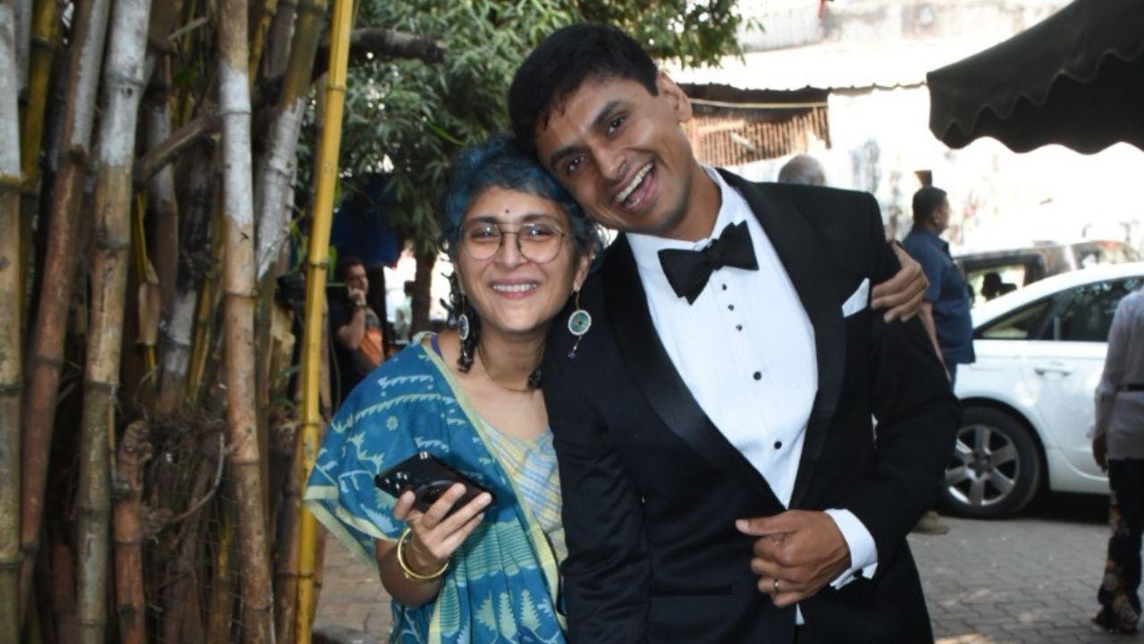 Nupur Shikhare is seen happily posing for the cameras with Kiran Rao. 
