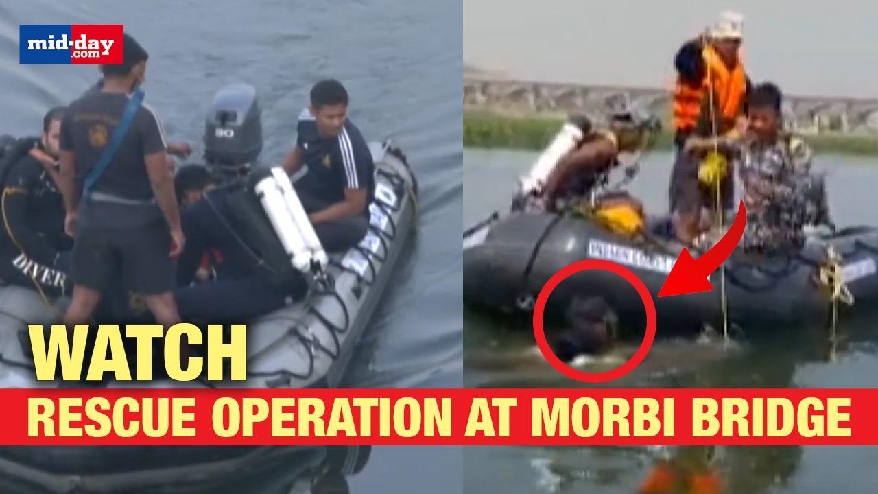 Morbi bridge collapse: Indian Coast Guard Carry Out A Search And Rescue