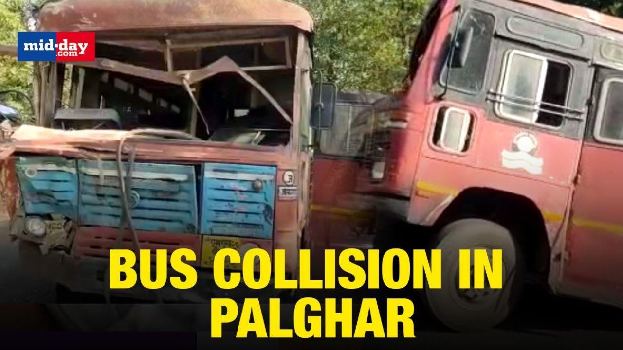  A Collision Between Two Buses Injured Over 20 People In Palghar, Maharashtra