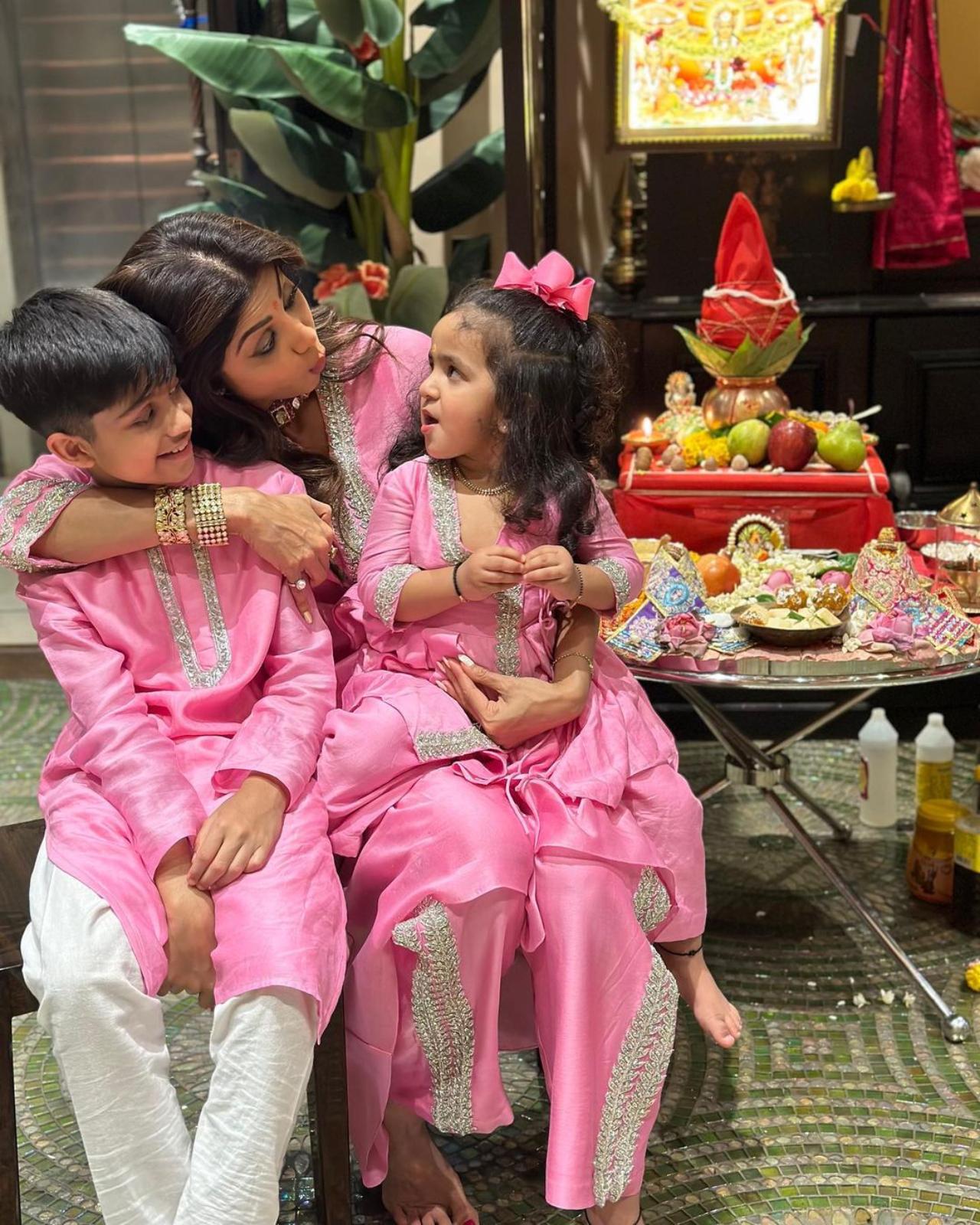 Shilpa often takes to her Instagram handle to share adorable pictures with her family