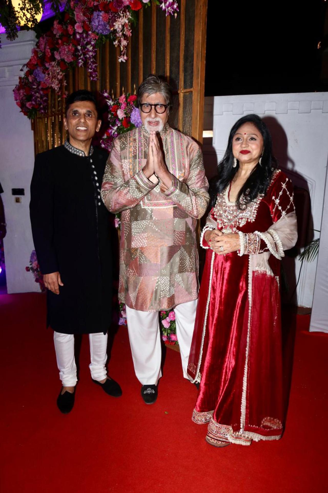 Amitabh Bachchan was one of the first guests at the party. This is the senior actor`s first appearance at a Diwali party this year