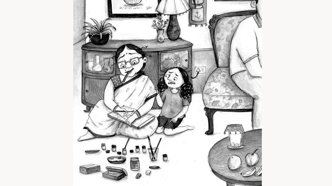 An illustration by Tanvi Bhat from My  Grandmother’s Masterpiece. Pic courtesy/Penguin Random  House India