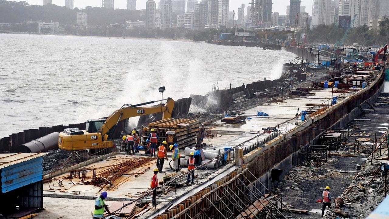 Mumbai: Coastal road development work in full swing, after SC green light