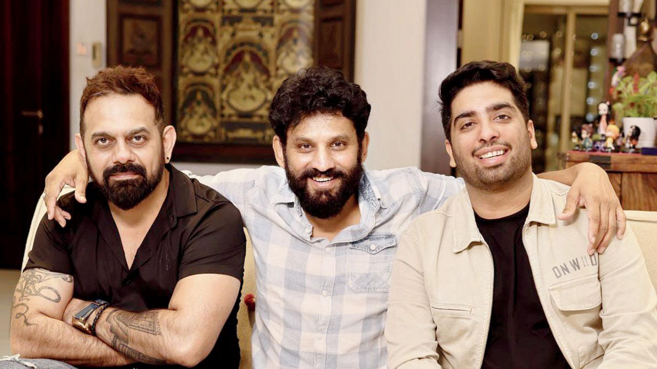 (From left) Dhaval Udeshi, Sanjay Shetty and Pawan Shahri