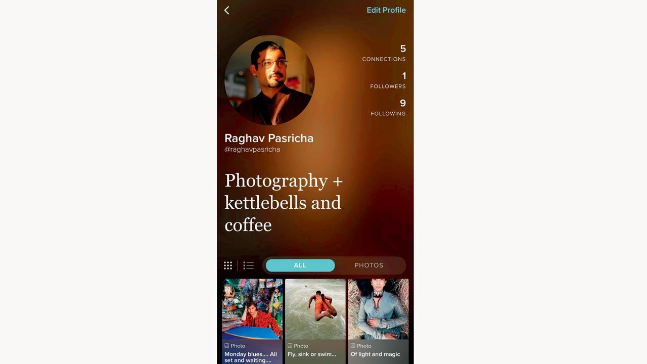 Raghav Pasricha joined Vero two months ago, and though it’s slower than Instagram, he likes that it is more open-ended and algorithm free