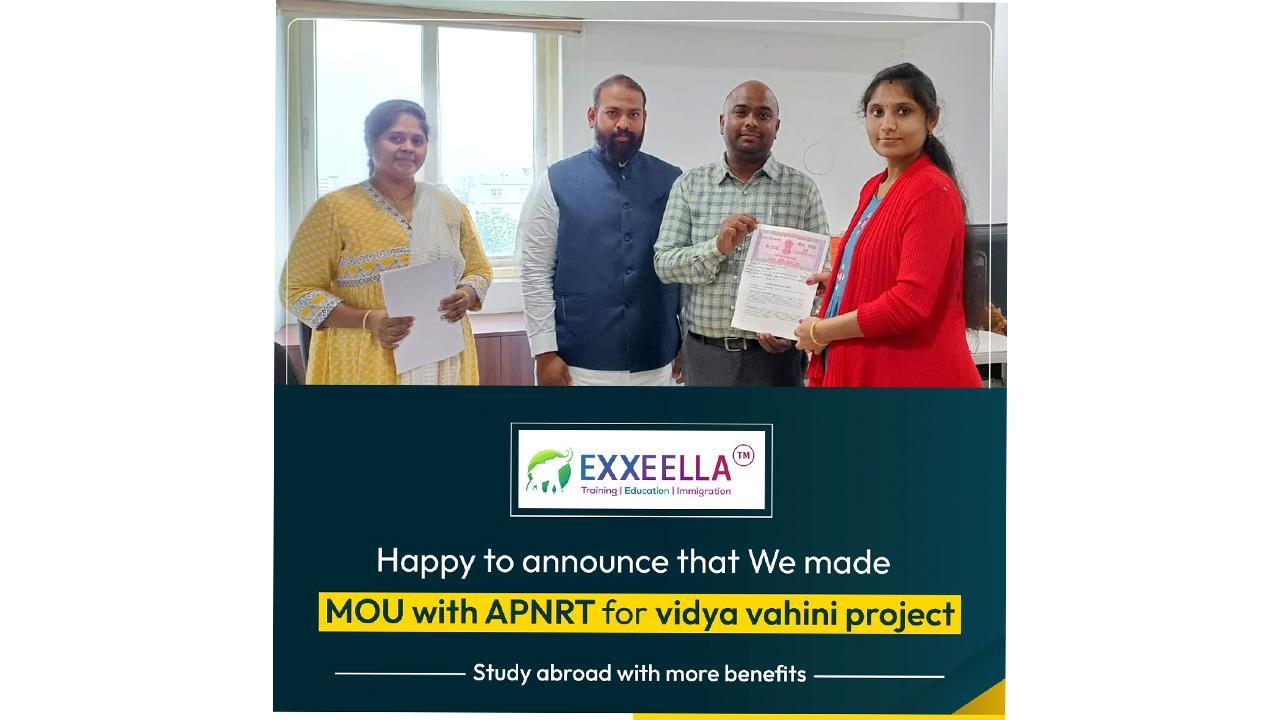 Exxeella Education Group signs MOU with APNRT for VidyaVahini Project