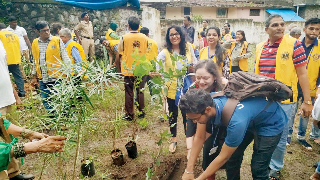 A regular activity at UPG college, students and teachers together plant saplings on the college premises