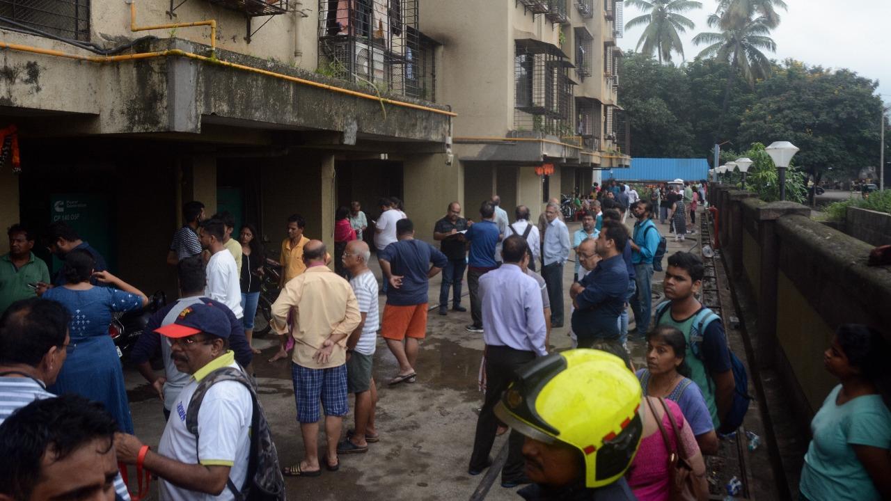 IN PHOTOS: Fire breaks out in 12-storey residential building in Chembur