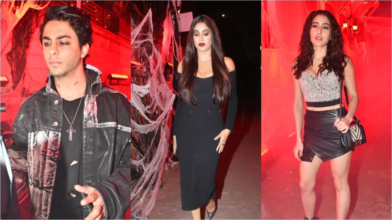 Pics: Aryan Khan, Janhvi Kapoor, Sara Ali Khan, and others at a Halloween party