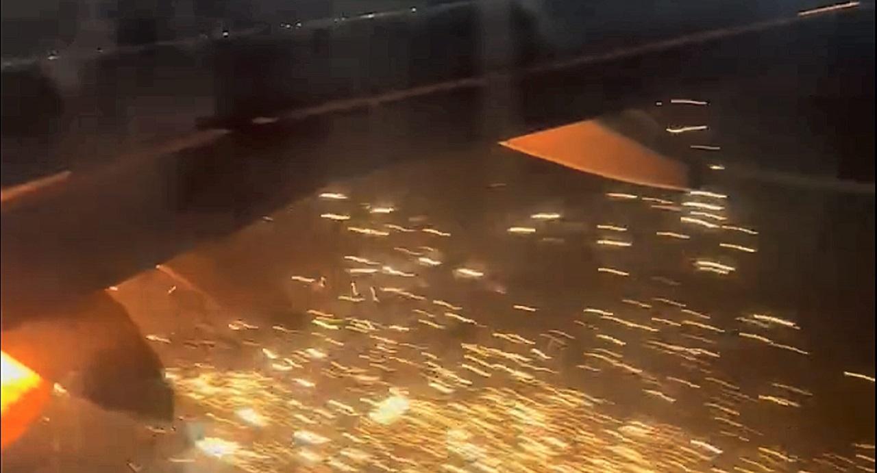 IndiGo plane's engine catches fire at Delhi airport