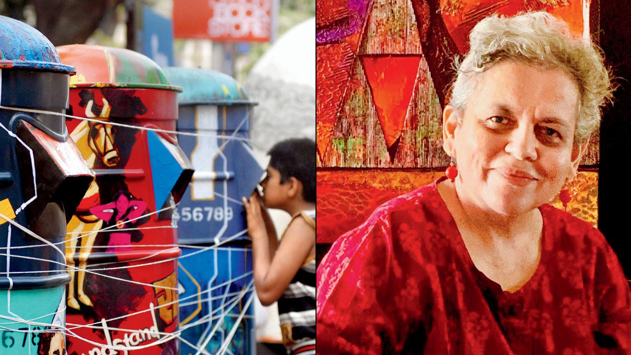 A child sneaks a peek into one of the installation artworks at a previous edition of the Kala Ghoda Arts Festival