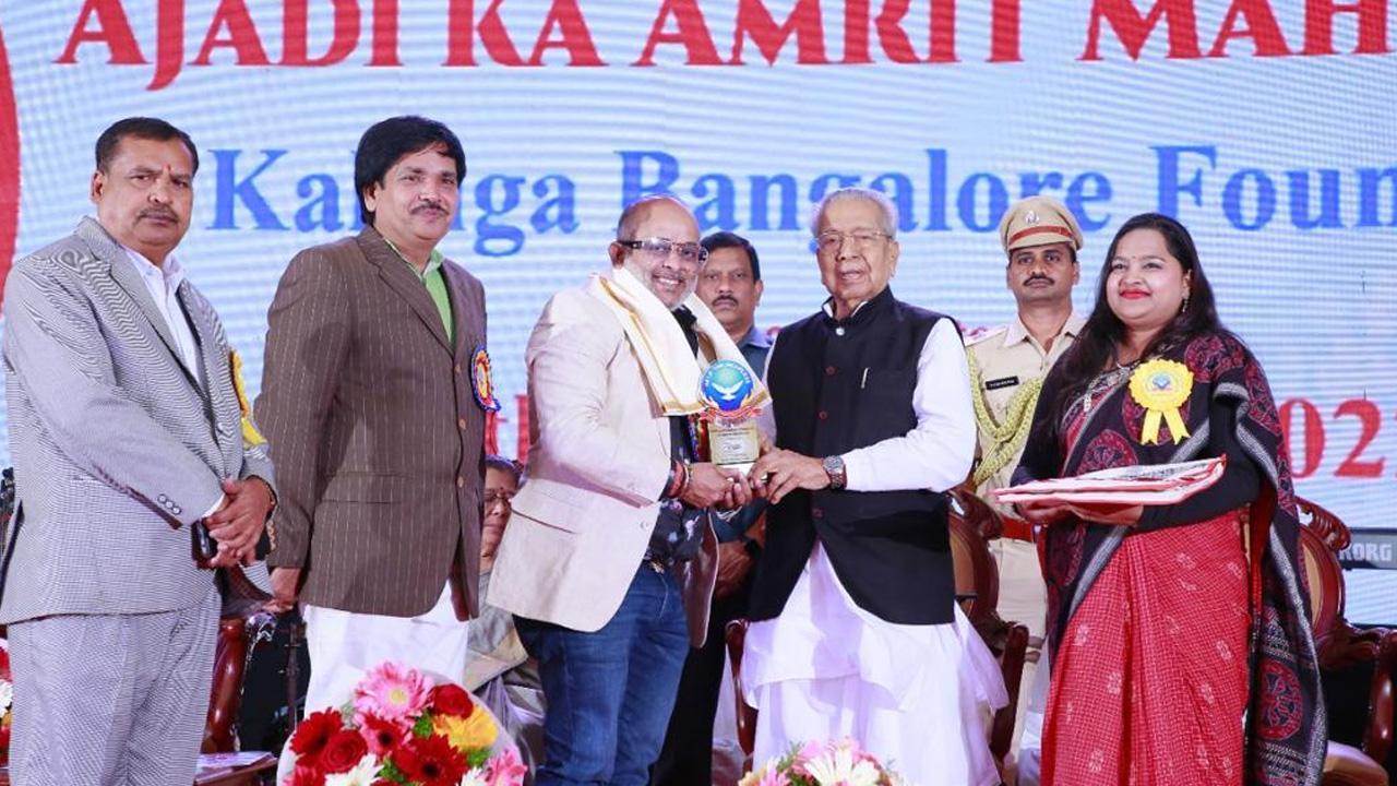 Producer Lalit Paikray Honoured By Andhra Pradesh Governor
