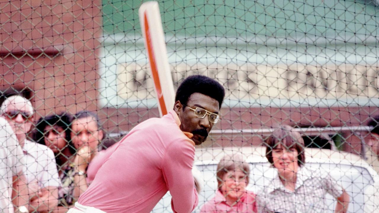 1979: Lloyd with his Gray  Nicholls scoop bat at the Sydney Cricket Ground