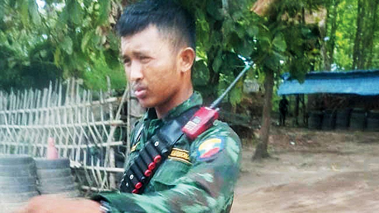 An armed guard on the premises of a fraud factory