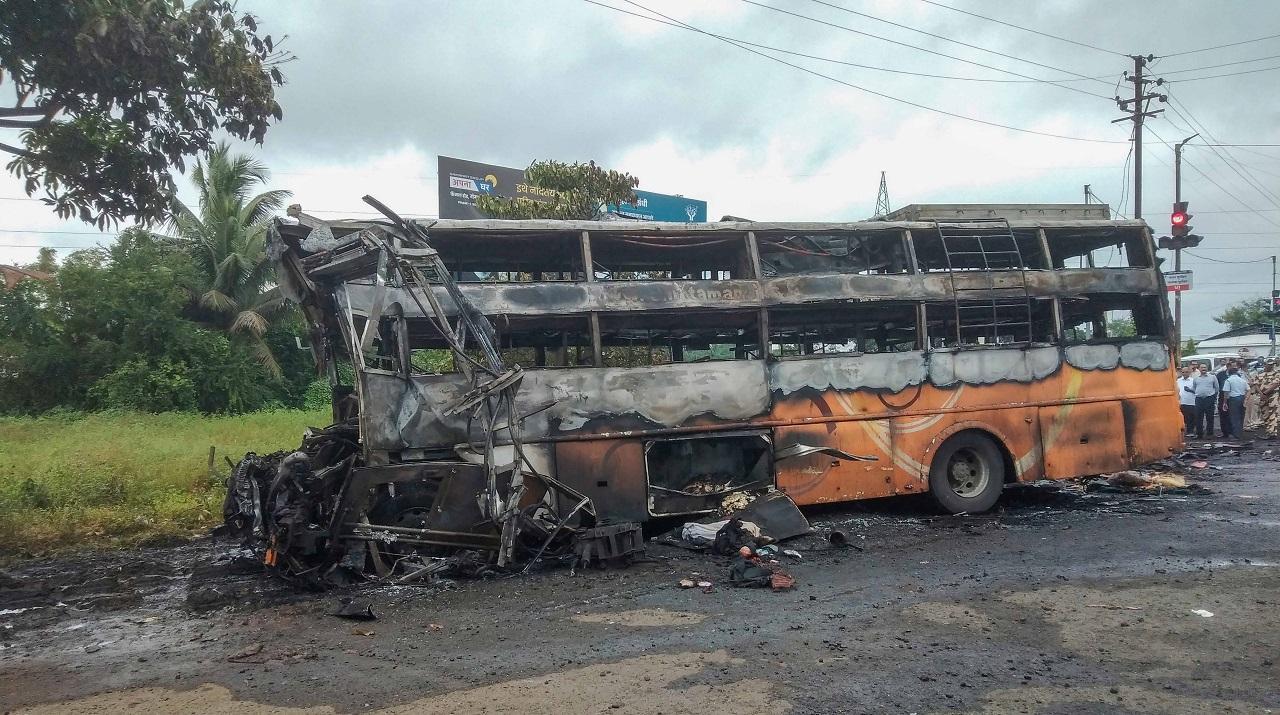 Driver of luxury bus was among 12 victims of Nashik accident: Police