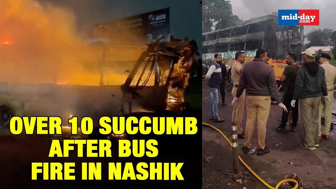 Nashik Bus Fire: Over 10 succumb As Bus Catches Fire
