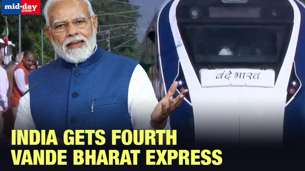 PM Modi Flags Off Fourth Vande Bharat Express Train In Una Himachal Pradesh