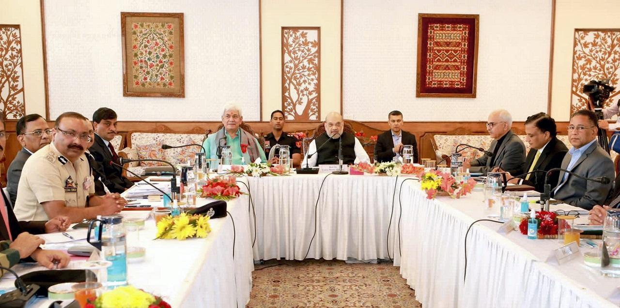 Jammu and Kashmir: Amit Shah chairs security review meeting in Srinagar