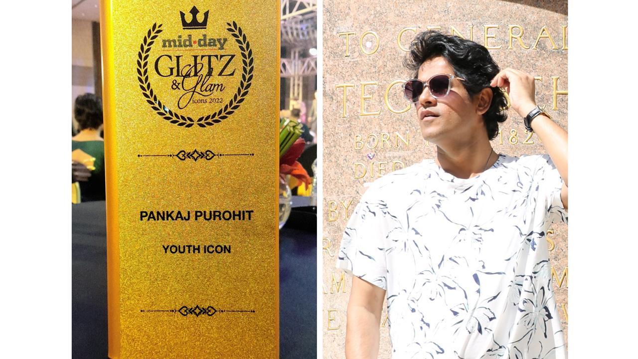 Pankaj Purohit Wins Youth Icon Award 2022 At Midday Glitz & Glam Icons 2022